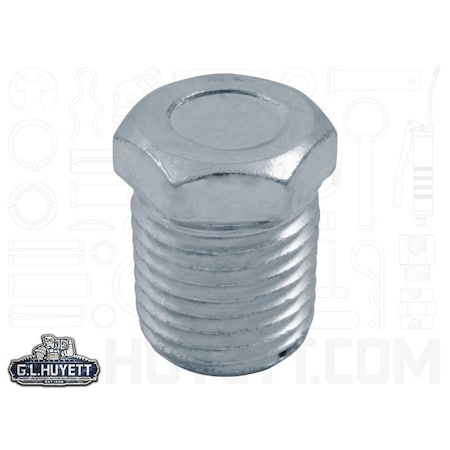 Huyett Pipe Plug, 1/4", Hex Head, Low Carbon PP-0250B31-LCZ3